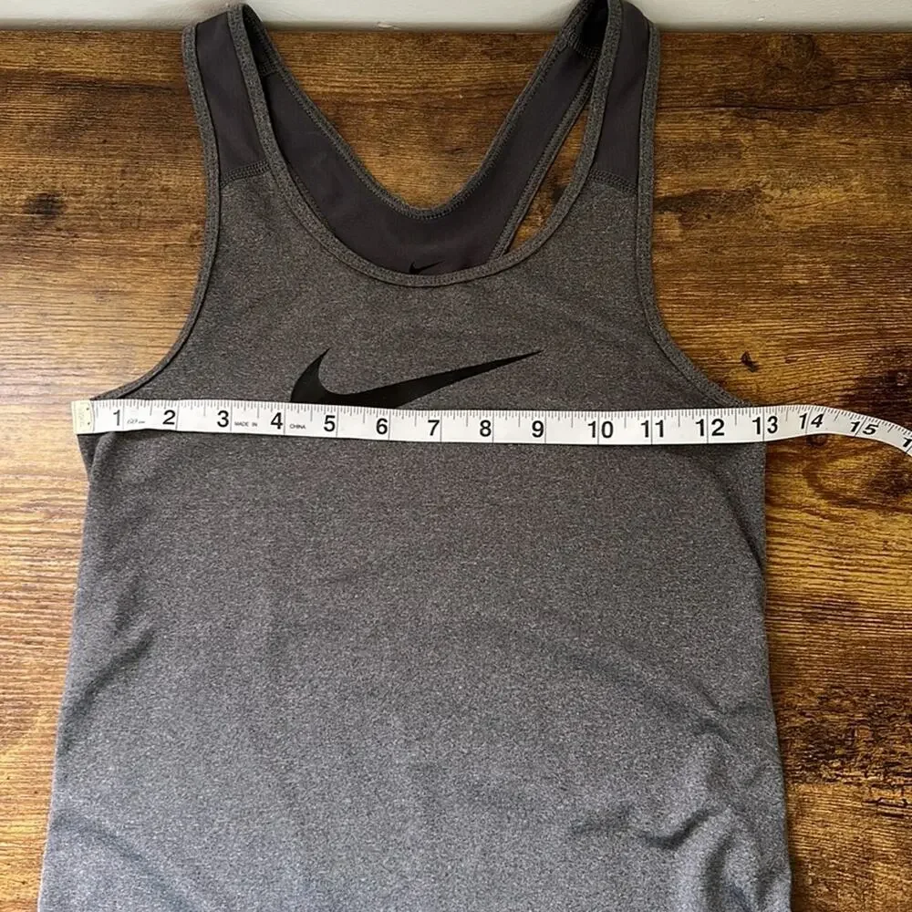 Nike Charcoal Gray Racerback Athletic Tank Top - Picture 4 of 7